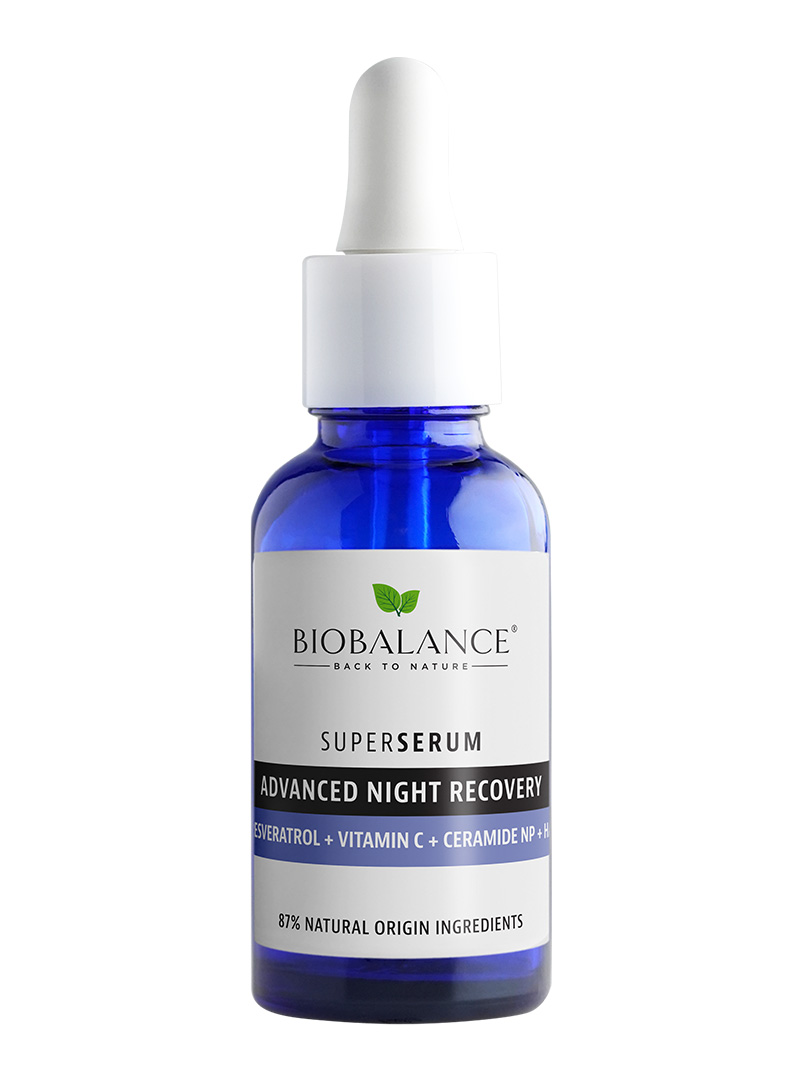 ADVANCED NIGHT RECOVERY SUPER SERUM RESVERATROL + CERAMIDE NP + VIT C + HYALURONIC ACID