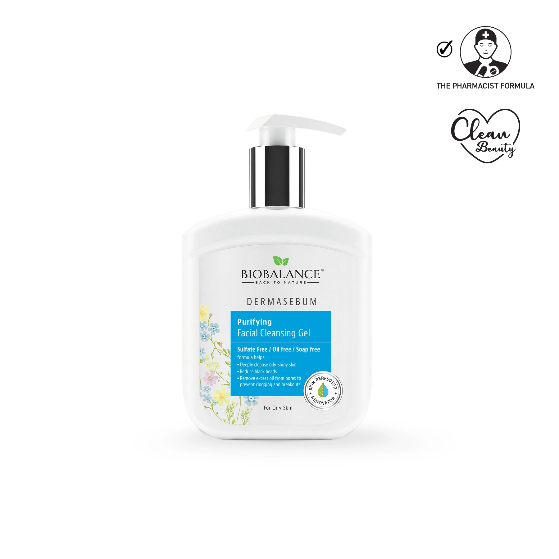 1-BB-DERMASEBUM-GEL-BOX+BOTTLE DERMASEBUM PURIFYING FACIAL CLEANSING GEL 250 ML - Image 1